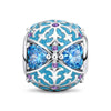 Timeless Fable Aquamarine Heart Gemstone Dangle Charm in Tarnish-Resistant Silver with White Gold Plating