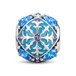 Timeless Fable Aquamarine Heart Gemstone Dangle Charm in Tarnish-Resistant Silver with White Gold Plating