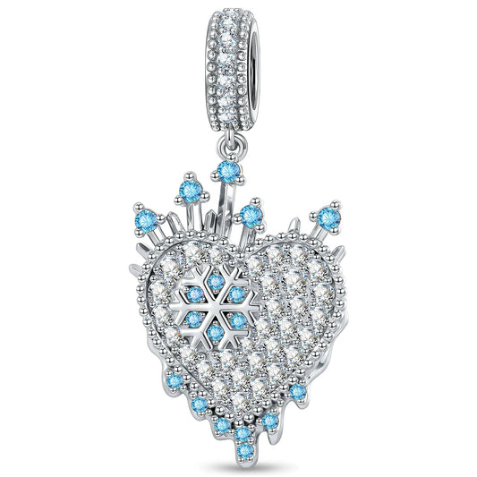gona- Timeless Fable Aquamarine Sparkle Pavé Gemstone Dangle Charm in Tarnish-Resistant Silver