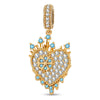 Timeless Fable Aquamarine Sparkle Pavé Gemstone Dangle Charm in Tarnish-Resistant Silver