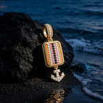 Ocean Tide‑Maiden Pavé Gemstone Anchor Dangle Charm in Tarnish‑Resistant Silver