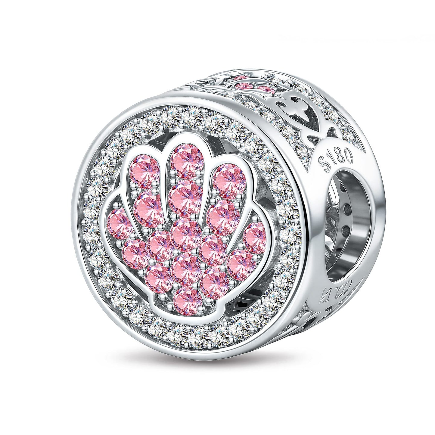 Ocean Reverie Reversible Seahorse & Pavé Shell Charm in Tarnish-Resistant Silver