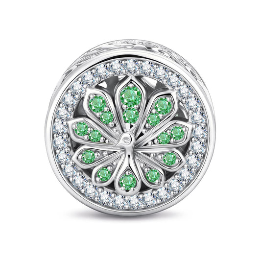 gona- Peacock Reverie Reversible Butterfly & Floral Charm in Tarnish-Resistant Silver