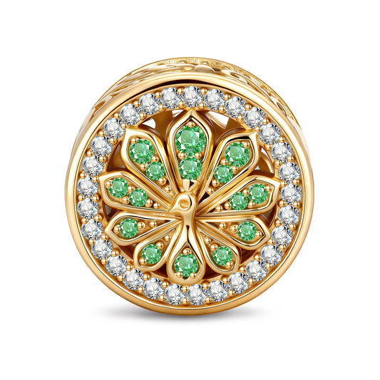 gona- Peacock Reverie Reversible Butterfly & Floral Charm in Tarnish-Resistant Silver