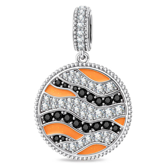 gona- Ocean Mermaid Midnight Sparkle Pavé Gemstone Dangle Charm in Tarnish-Resistant Silver with White Gold Plating