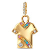 2026 Global Soccer Championship Multi-Color Pavé Gemstone Dangle Charm in Tarnish-Resistant Silver with 14K Gold Plating