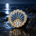 Cove Scallop Shell Charm in Tarnish-Resistant Silver