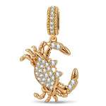 Tide Crab Pavé Tarnish-Resistant Silver Charm In 14K Gold Plating