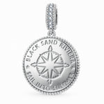 Sunset Sailing Colorful Pavé Dangle Charm in Tarnish-Resistant Silver