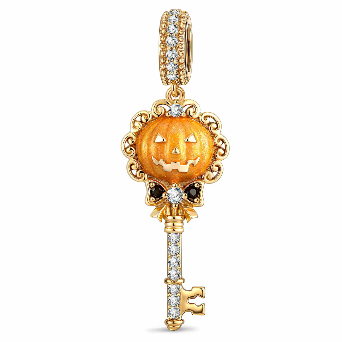 1. `Halloween Pumpkin & Key Pavé Dangle Charm In Tarnish‑Resistant Silver` 2.