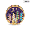 Luminous Moonlit Wolf Enchanted Forest Charm Bead In Tarnish-Resistant Silver