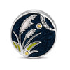 Harvest Moon Wheat Field Double-Sided Medallion Charm Bead In Tarnish-Resistant Silver