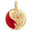 JAPONICA REVERIE “Bloom Again” Double-Sided Floral Bead Charm With Greek Inscription “ΑΝΘΙΖΩ ΞΑΝΑ” (“I Bloom Again”) on Reverse In Tarnish-Resistant Silver
