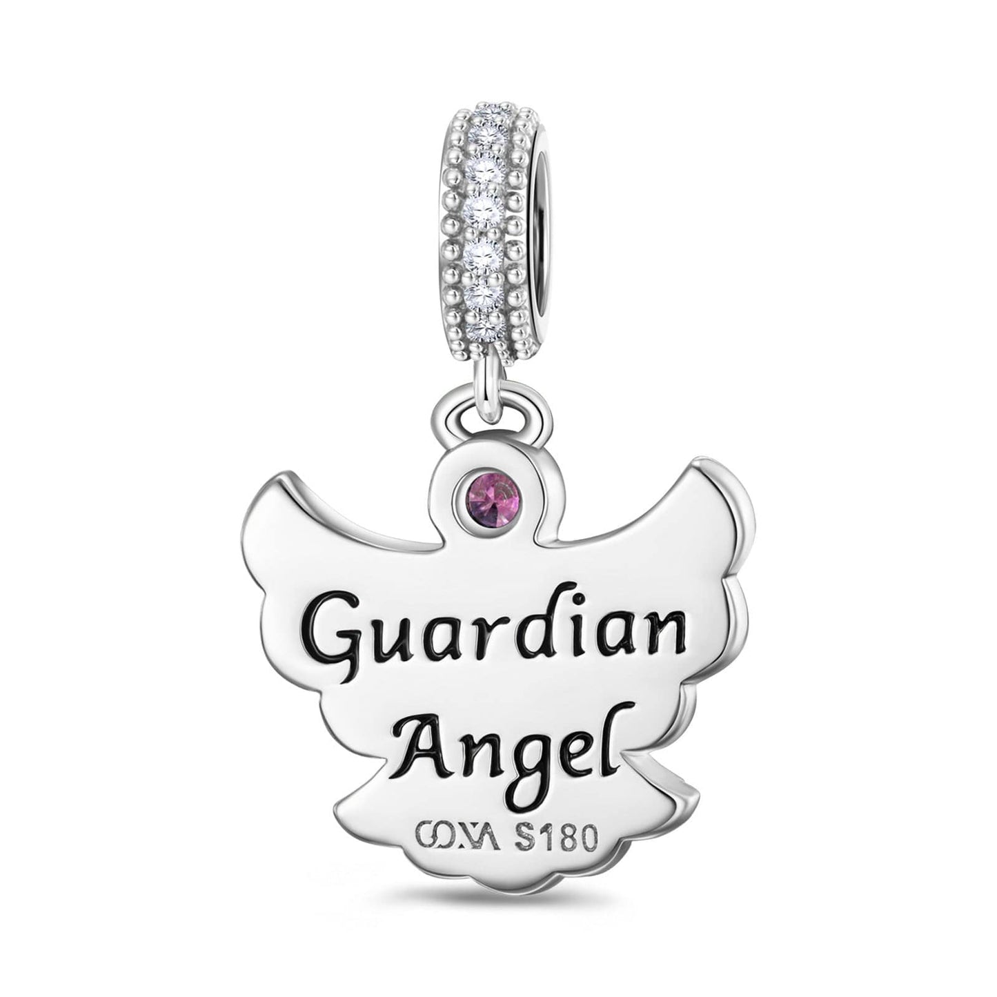 Eternal Guardians Tarnish-resistant Silver Dangle Charms In White Gold Plated