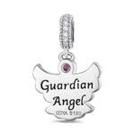 Eternal Guardians Tarnish-resistant Silver Dangle Charms In White Gold Plated