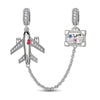 Journey to Love Tarnish-resistant Silver Dangle Charms With Enamel In White Gold Plated