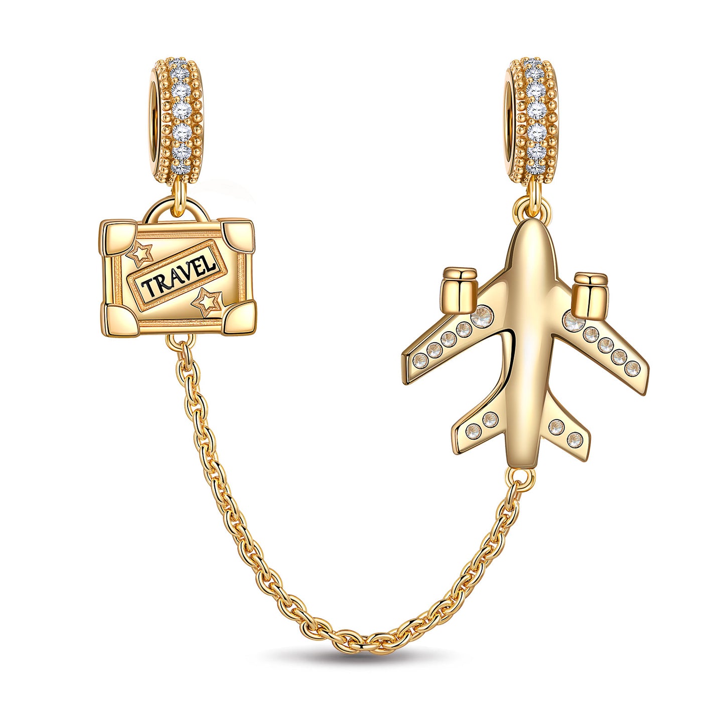 Journey to Love Tarnish-resistant Silver Charms With Enamel In 14K Gold Plated