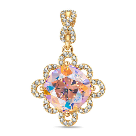 gona- Tender Rose Tarnish-resistant Silver Dangle Charms In 14K Gold Plated