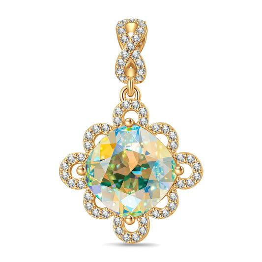 gona- Tender Rose Tarnish-resistant Silver Dangle Charms In 14K Gold Plated