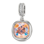 Concinnity Brilliance Tarnish-resistant Silver Dangle Charms In White Gold Plated
