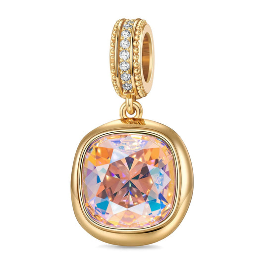 gona- Concinnity Brilliance Tarnish-resistant Silver Dangle Charms In 14K Gold Plated