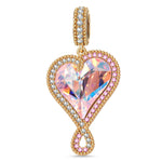 Love's Whispers Tarnish-resistant Silver Dangle Charms In 14K Gold Plated