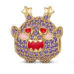 Cute Critter Tarnish-resistant Silver Charms With Enamel In 14K Gold Plated