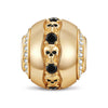 Skull's Bite Tarnish-resistant Silver Charms In 14K Gold Plated