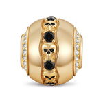 Skull's Bite Tarnish-resistant Silver Charms In 14K Gold Plated