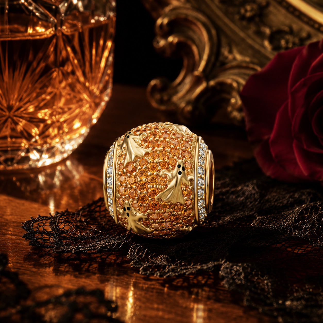 Spectral Dusk Tarnish-resistant Silver Charms In 14K Gold Plated