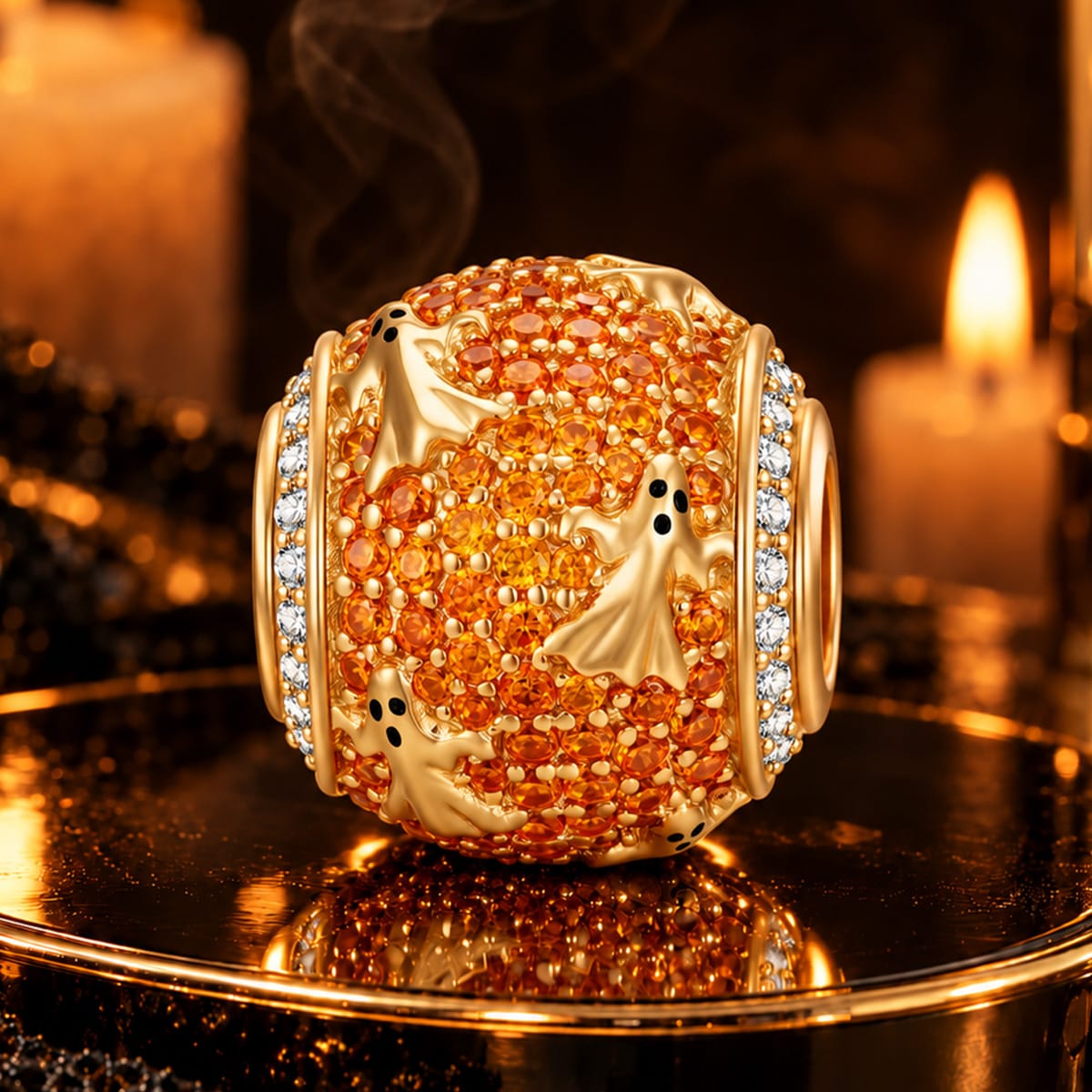 Spectral Dusk Tarnish-resistant Silver Charms In 14K Gold Plated