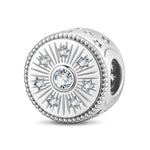 Sand Shadow Tarnish-resistant Silver Charms In White Gold Plated