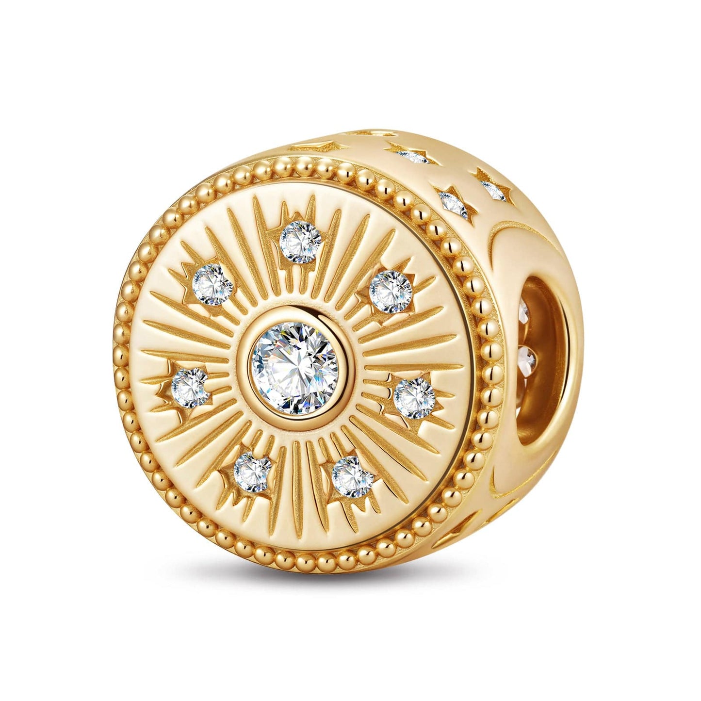 Sand Shadow Tarnish-resistant Silver Charms In 14K Gold Plated