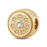 Sand Shadow Tarnish-resistant Silver Charms In 14K Gold Plated