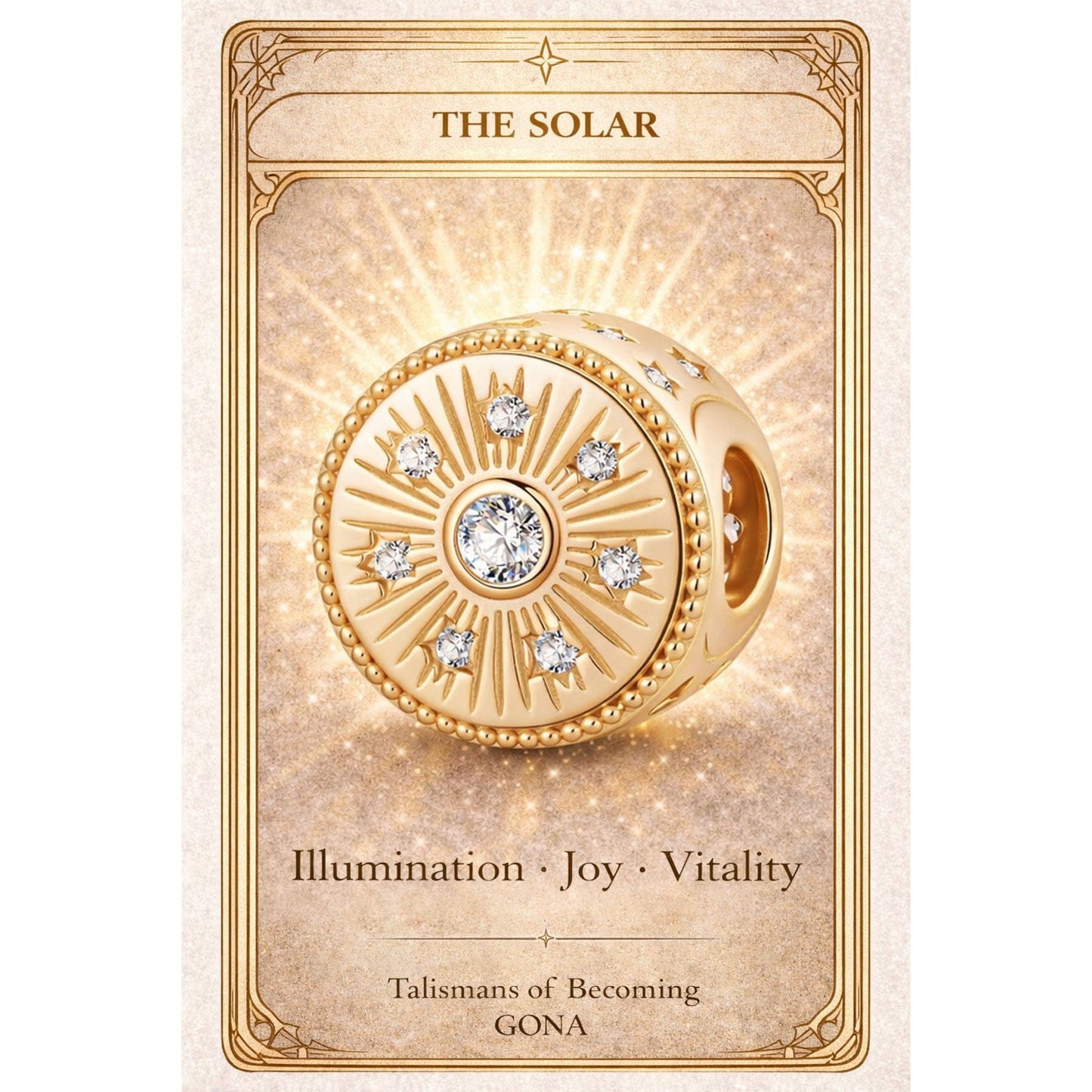 Sand Shadow Tarnish-resistant Silver Charms In 14K Gold Plated - Created With SWAROVSKI® Crystals