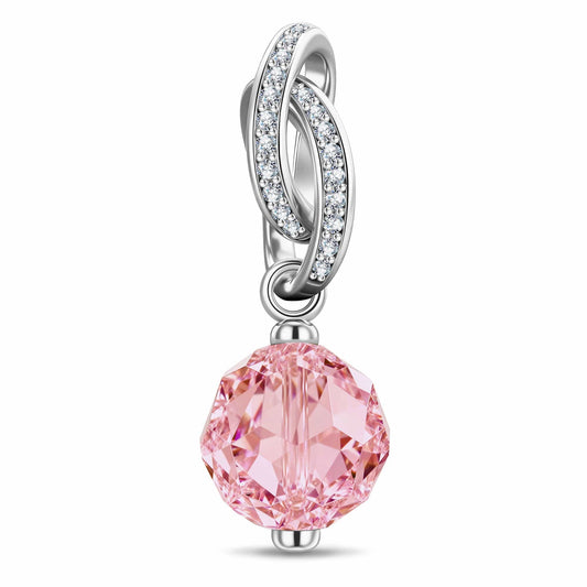 gona- October Birthstone Tarnish-resistant Silver Dangle Charms In White Gold Plated -  Handcrafted with Swarovski® Crystals