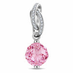 July Birthstone Tarnish-resistant Silver Dangle Charms In White Gold Plated -  Handcrafted with Swarovski® Crystals