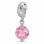 July Birthstone Tarnish-resistant Silver Dangle Charms In White Gold Plated -  Handcrafted with Swarovski® Crystals