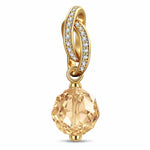 November Birthstone Tarnish-resistant Silver Dangle Charms In 14 Gold Plated -  Handcrafted with Swarovski® Crystals