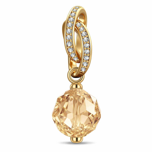 gona- November Birthstone Tarnish-resistant Silver Dangle Charms In 14 Gold Plated -  Handcrafted with Swarovski® Crystals