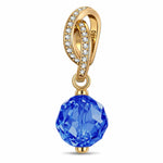 September Birthstone Tarnish-resistant Silver Dangle Charms In 14 Gold Plated -  Handcrafted with Swarovski® Crystals