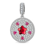 Radiant Heart Trace Tarnish-resistant Silver Dangle Charms In White Gold Plated - Handcrafted with Swarovski® Crystals