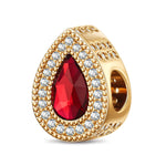 Love's Embrace Tarnish-resistant Silver Charms In 14K Gold Plated - Handcrafted with Swarovski® Crystals