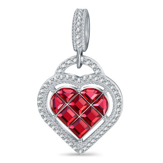 gona- Sweet Elegance Tarnish-resistant Silver Dangle Charms In White Gold Plated - Handcrafted with Swarovski® Crystals