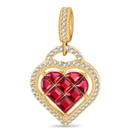 Sweet Elegance Tarnish-resistant Silver Dangle Charms In 14K Gold Plated - Handcrafted with Swarovski® Crystals