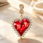 Crimson Delight Tarnish-resistant Silver Dangle Charms In 14K Gold Plated - Handcrafted with Swarovski® Crystals