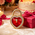 Passionate Key Tarnish-resistant Silver Dangle Charms In 14K Gold Plated - Handcrafted with Swarovski® Crystals