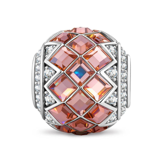 gona- Heartfelt Harmony Tarnish-resistant Silver Charms In White Gold Plated - Handcrafted with Swarovski® Crystals