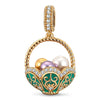 Easter Basket Tarnish-resistant Silver Dangle Charms In 14K Gold Plated