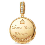2026 Global Soccer Championship Lab-Created Ruby Heart Dangle Charm in Tarnish-Resistant Silver with 14K Gold Plating